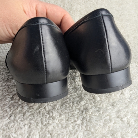 GEOX women Charyssa Ballet Flat Leather Shoes Size 38 = 8 US Black Color - Picture 4 of 9